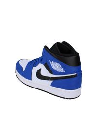 Buty Sportowe Męskie Nike Air Jordan 1 Mid. Okazja: na co dzień. Kolor: niebieski. Materiał: guma, skóra. Sport: bieganie