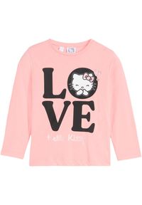 bonprix - Shirt dziewczęcy z długim rękawem Hello Kitty. Kolor: różowy. Długość rękawa: długi rękaw. Długość: długie. Wzór: motyw z bajki