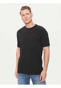 Karl Lagerfeld - KARL LAGERFELD T-Shirt 755055 542221 Czarny Regular Fit. Typ kołnierza: dekolt w karo. Kolor: czarny. Materiał: bawełna #1