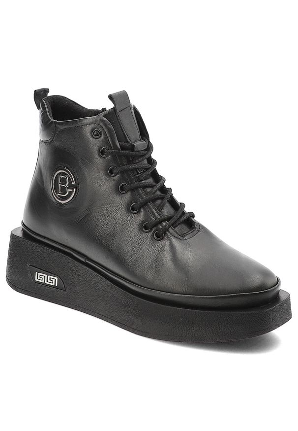 Czarne Botki Artiker Obuwie Damskie Na Koturnie. Kolor: czarny. Materiał: jeans, materiał. Sezon: lato, jesień. Obcas: na koturnie. Styl: klasyczny, elegancki