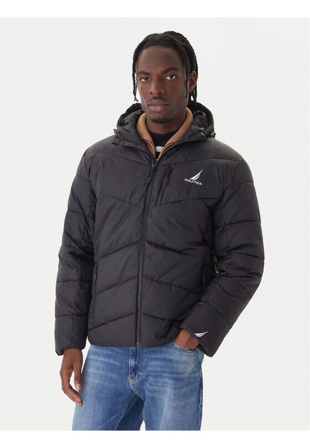 Nautica Kurtka zimowa Provo N1T04062 Czarny Regular Fit. Kolor: czarny. Materiał: syntetyk. Sezon: zima