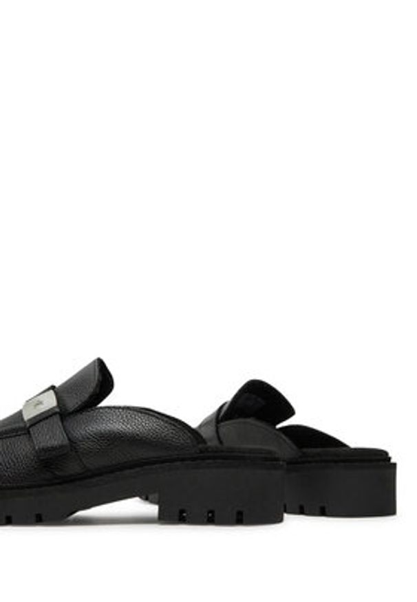 Calvin Klein Jeans Klapki Flatform Slipon Mg Lth YW0YW01655 Czarny. Kolor: czarny. Materiał: skóra