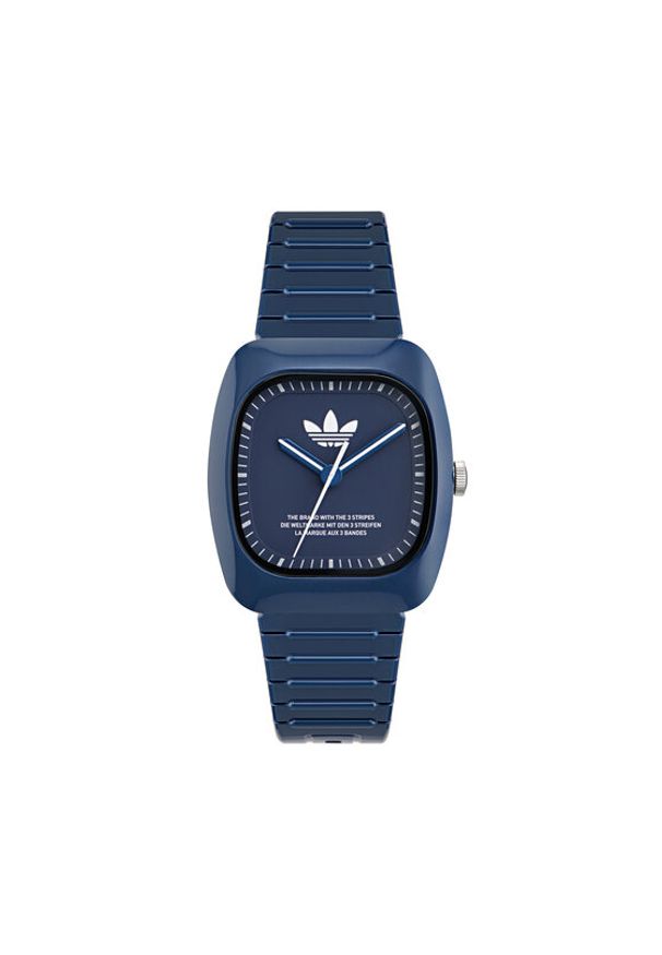 adidas Originals Zegarek Retro Wave One AOSY24029 Niebieski. Kolor: niebieski. Materiał: syntetyk. Styl: retro