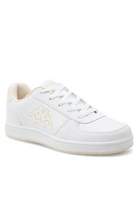 Kappa Sneakersy Logo Malone Kid 371K1IW-A0F Biały. Kolor: biały. Materiał: skóra