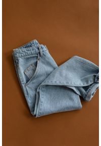 Marsala - Spodnie jeansowe typu mom fit - JUST JEANS. Stan: podwyższony. Materiał: jeans. Wzór: gładki. Styl: klasyczny