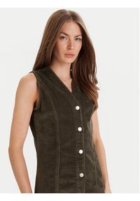 Vero Moda Sukienka codzienna Eden 10333959 Zielony Regular Fit. Okazja: na co dzień. Kolor: zielony. Materiał: bawełna. Typ sukienki: proste. Styl: casual #4