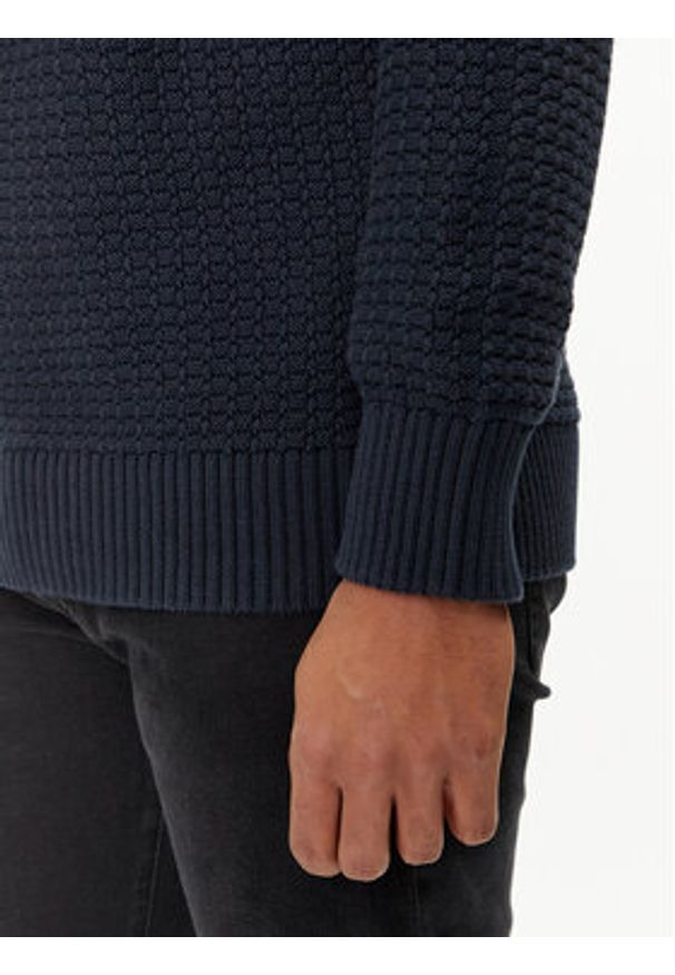Selected Homme Golf 16091739 Granatowy Regular Fit. Typ kołnierza: golf. Kolor: niebieski. Materiał: bawełna