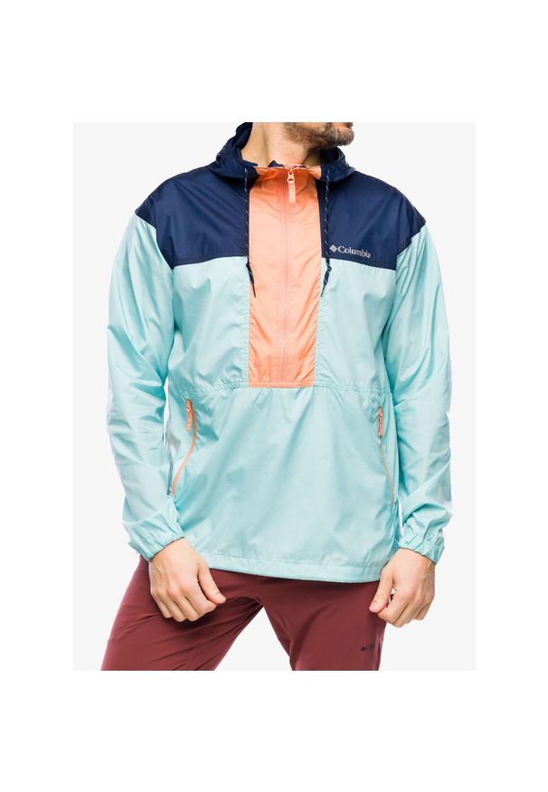 columbia - Kurtka przeciwwiatrowa męska Columbia Flash Challenger Anorak. Kolor: zielony