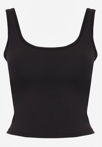 Born2be - Czarny Sportowy Top z Odkrytymi Plecami i Skrzyżowanymi Paskami Daemoth. Okazja: na co dzień. Typ kołnierza: kaptur. Kolor: czarny. Styl: sportowy #7