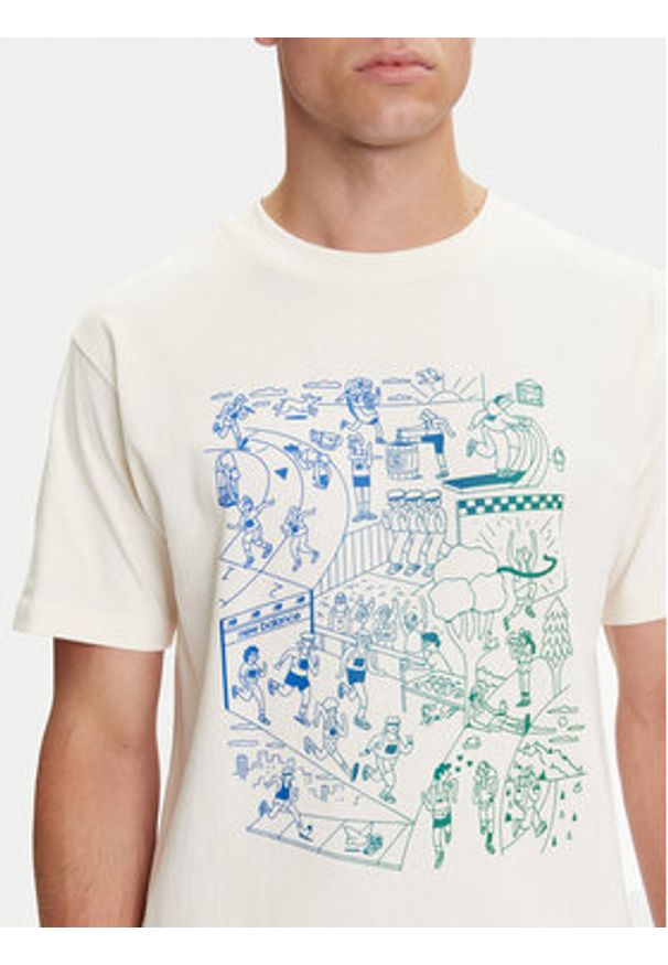 New Balance T-Shirt MT53916 Écru Regular Fit. Materiał: bawełna