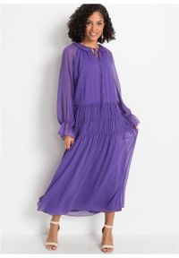 Długa sukienka bonprix fioletowy. Kolor: fioletowy. Długość: maxi #6