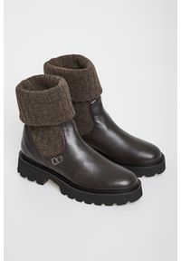 Botki damskie skórzane CESARE CASADEI. Materiał: skóra #1