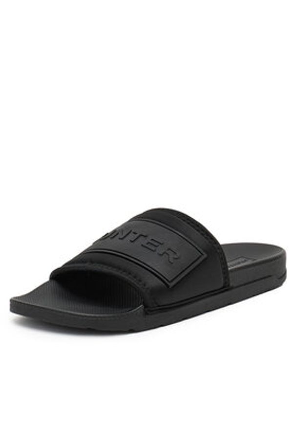 Hunter Klapki W-865993 Czarny. Kolor: czarny. Materiał: materiał