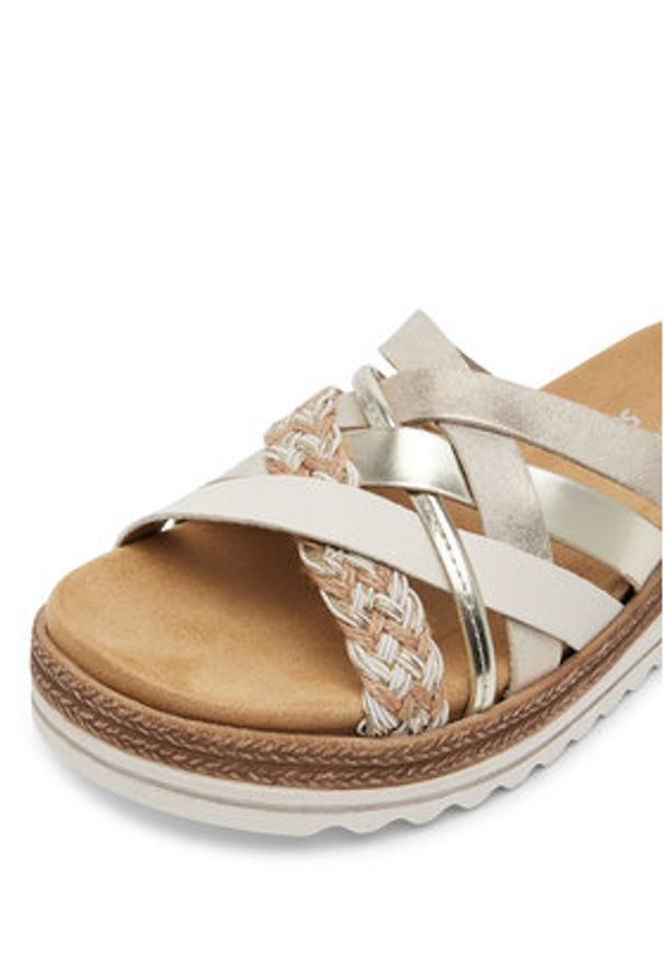 Remonte Klapki D0Q50-90 Złoty. Kolor: złoty. Materiał: syntetyk