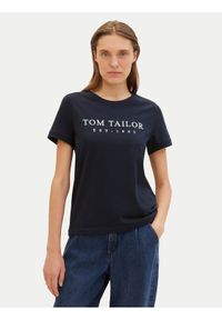 Tom Tailor T-Shirt 1041288 Granatowy Regular Fit. Kolor: niebieski. Materiał: bawełna