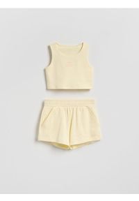 Reserved - Bawełniany komplet - żółty. Kolor: żółty. Materiał: bawełna