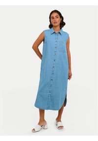 Kaffe Sukienka jeansowa Louise 10508518 Niebieski Regular Fit. Kolor: niebieski. Materiał: bawełna #1