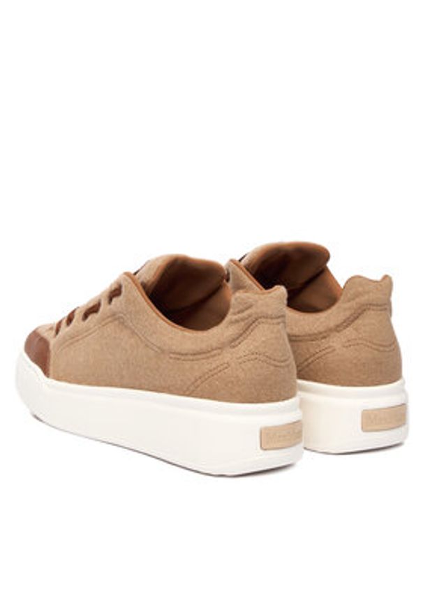 Max Mara Sneakersy Maxiwk 2524766012650 Brązowy. Kolor: brązowy. Materiał: wełna