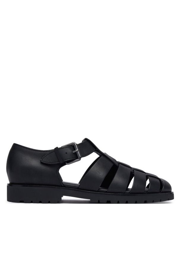 Polo Ralph Lauren Sandały 803961442002 Czarny. Kolor: czarny. Materiał: skóra