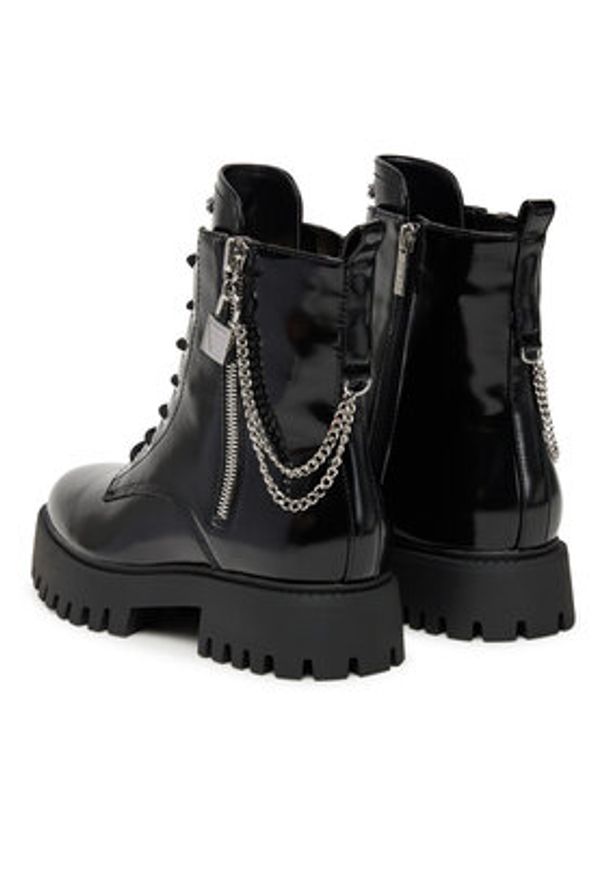 Guess Botki FLTFRO ELE10 Czarny. Kolor: czarny. Materiał: skóra
