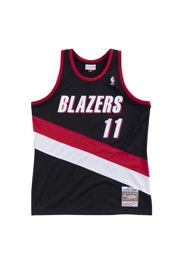 Mitchell & Ness - Koszulka NBA Portland Trail Blazers Arvydas Sabonis. Kolor: czarny. Sport: koszykówka