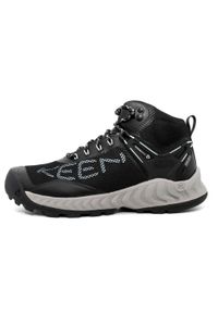 keen - Buty Outdoorowe Keen Nxis Evo Mid Wp W Damskie. Kolor: czarny. Materiał: tkanina, syntetyk