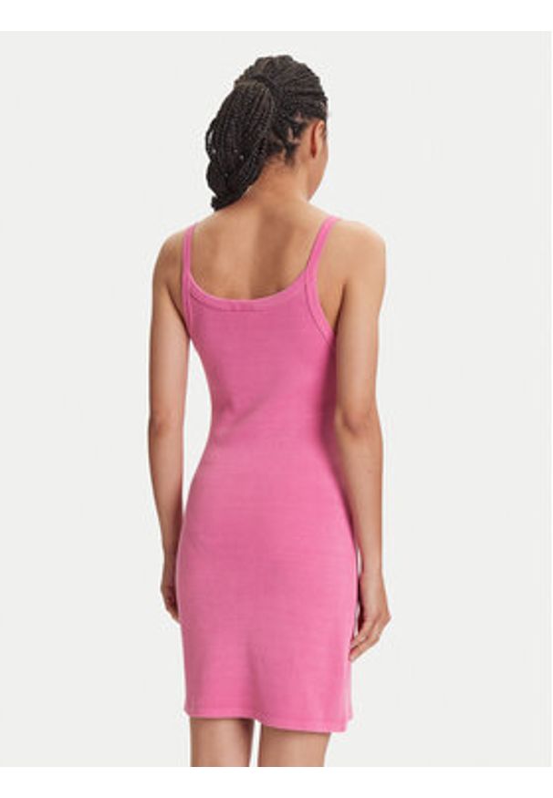 Adidas - adidas Sukienka codzienna Ribbed JI5750 Różowy Slim Fit. Okazja: na co dzień. Kolor: różowy. Materiał: bawełna. Typ sukienki: proste. Styl: casual