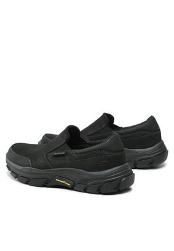 skechers - Skechers Półbuty Calum 204480/BBK Czarny. Kolor: czarny. Materiał: zamsz, skóra
