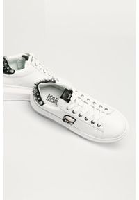 Karl Lagerfeld - Buty skórzane KL62529.010. Nosek buta: okrągły. Zapięcie: sznurówki. Kolor: biały. Materiał: skóra. Obcas: na platformie #5