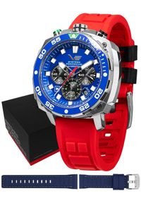 Zegarek męski Vostok Europe VK67-650A720SR czerwony. Kolor: czerwony #1