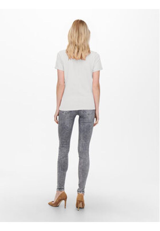 only - ONLY T-Shirt Kita 15244714 Biały Regular Fit. Kolor: biały. Materiał: bawełna