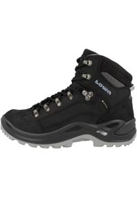 Buty trekkingowe damskie Lowa Renegade Gtx Mid. Wysokość cholewki: za kostkę. Zapięcie: sznurówki. Kolor: czarny. Materiał: guma, materiał, syntetyk. Szerokość cholewki: normalna