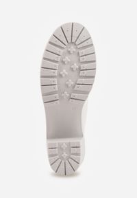 Born2be - Jasnoszare Półbuty na Słupku i Niskiej Platformie w Stylu Mokasynów Molana. Okazja: do pracy. Kolor: szary. Materiał: jedwab. Obcas: na platformie. Styl: elegancki, klasyczny #5