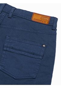 Ombre Clothing - Krótkie spodenki męskie casual W303 - niebieskie - XXL. Okazja: na co dzień. Kolor: niebieski. Materiał: bawełna, elastan. Długość: krótkie. Styl: casual #7