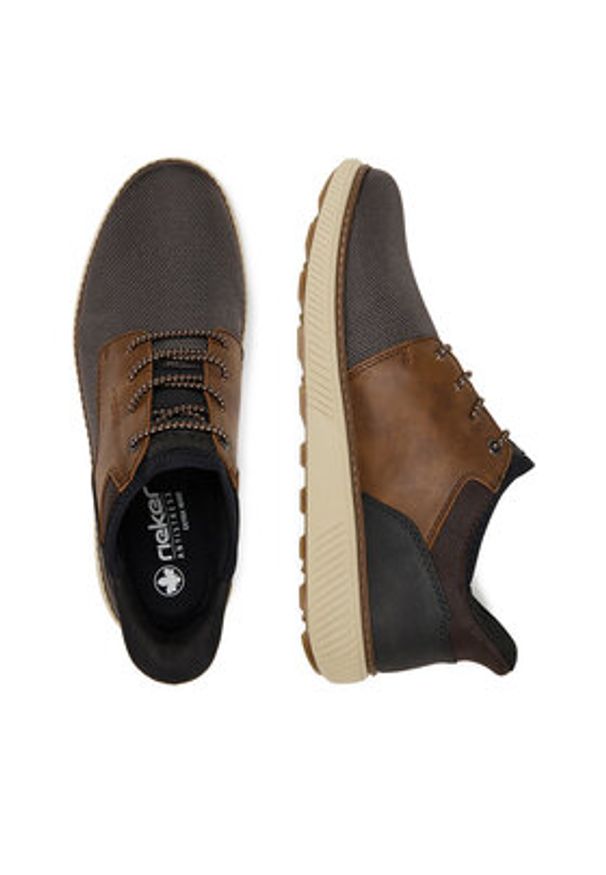 Rieker Sneakersy B3357-25 Brązowy. Kolor: brązowy. Materiał: materiał