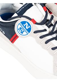 North Sails Sneakersy | TW-01 RECY-013 | Mężczyzna | Biały, Czerwony, Granatowy. Kolor: wielokolorowy, biały, czerwony, niebieski. Materiał: skóra ekologiczna, materiał. Wzór: kolorowy, aplikacja #5