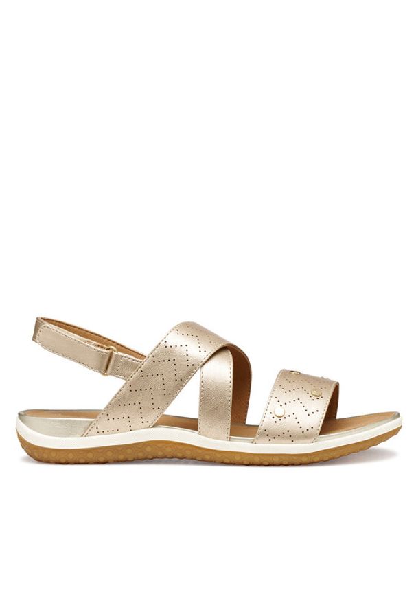 Geox Sandały Sandal Vega D65R6B 000NF C2012 Złoty. Kolor: złoty. Materiał: skóra