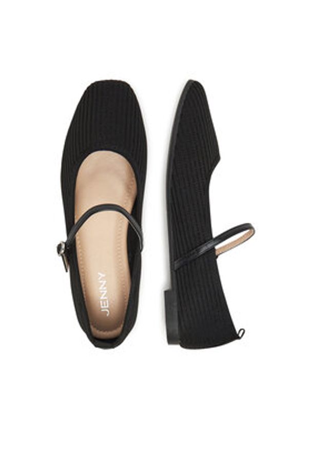 Jenny - JENNY Baleriny WFA3548-3 Czarny. Kolor: czarny. Materiał: materiał