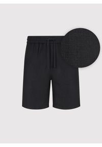 Pako Lorente - PAKO LORENTE - Czarne spodenki męskie z lnem. Okazja: na co dzień. Kolor: czarny. Materiał: len. Sezon: lato. Styl: casual #5