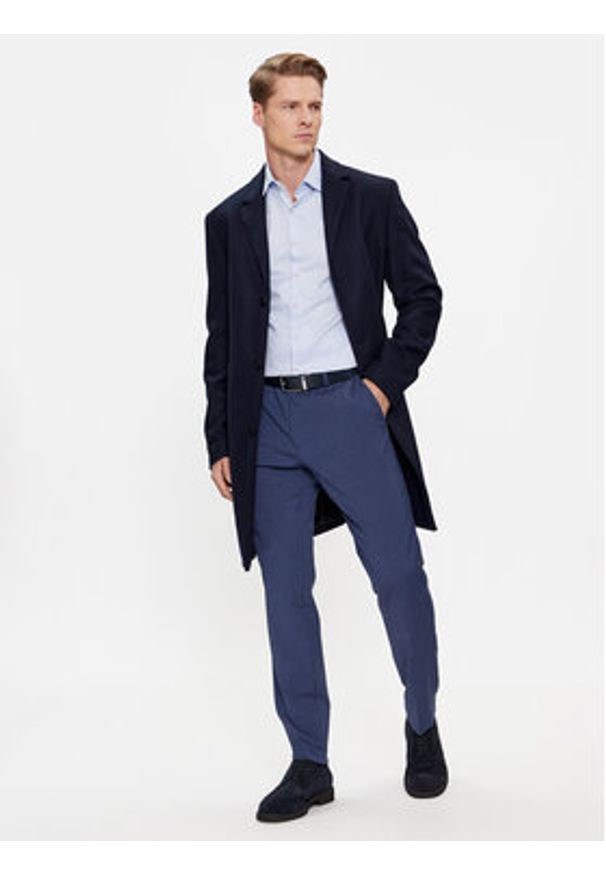 Calvin Klein Koszula K10K108426 Niebieski Slim Fit. Kolor: niebieski. Materiał: bawełna