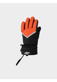 4f - Rękawice narciarskie Thinsulate© chłopięce - czerwone. Kolor: czerwony. Materiał: syntetyk, materiał. Technologia: Thinsulate. Sport: narciarstwo
