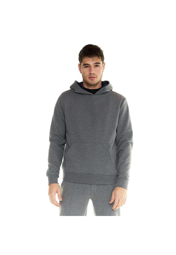LEONE 1947 APPAREL - Męska bluza Leone z kapturem Lifestyle. Typ kołnierza: kaptur. Kolor: szary. Materiał: tkanina. Sport: fitness