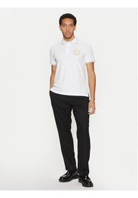 Versace Jeans Couture Polo 78GAGT00 Biały Regular Fit. Typ kołnierza: polo. Kolor: biały. Materiał: bawełna