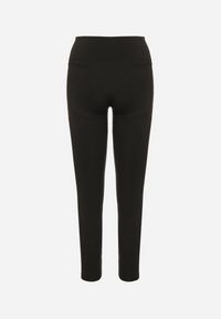 Born2be - Czarne Legginsy z Modelującymi Przeszyciami Selettia. Okazja: na co dzień, na spacer. Kolor: czarny. Styl: klasyczny, casual #3