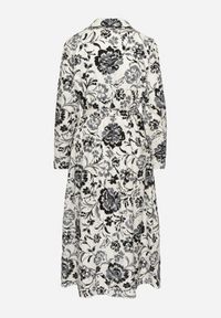 Born2be - Niebieska Sukienka Koszulowa z Wiskozy w Kwiaty z Wiązanym Paskiem Lorkia. Okazja: na co dzień. Kolor: niebieski. Materiał: wiskoza. Długość rękawa: długi rękaw. Wzór: kwiaty. Sezon: wiosna, lato. Typ sukienki: koszulowe. Styl: klasyczny, casual, elegancki #6