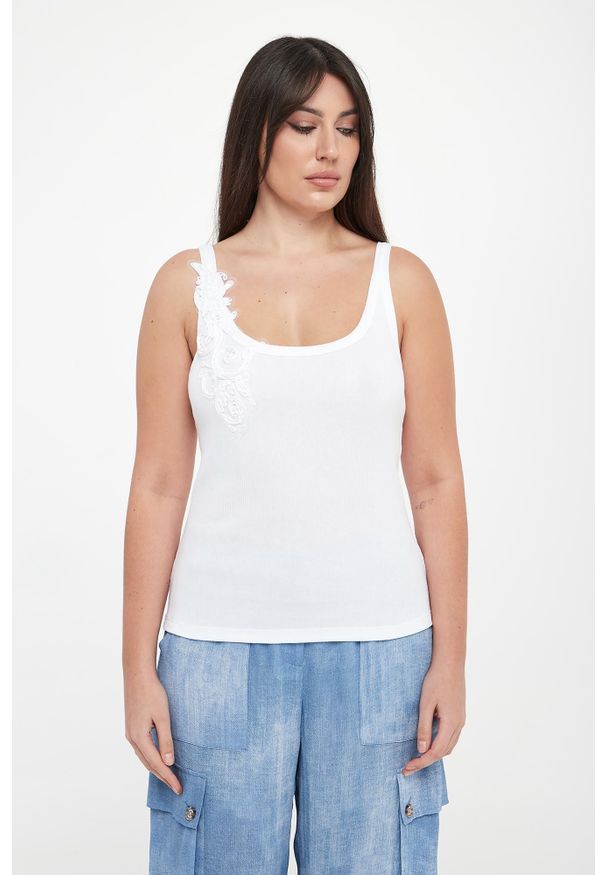 Ermanno Firenze - Top damski z haftem ERMANNO FIRENZE. Wzór: haft