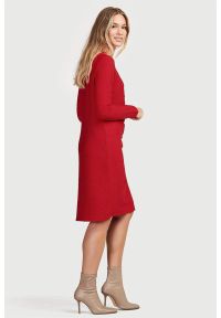 Cellbes - Dzianinowa sukienka dopasowana do ciała. Kolor: czerwony. Materiał: dzianina. Długość rękawa: długi rękaw. Styl: klasyczny #2