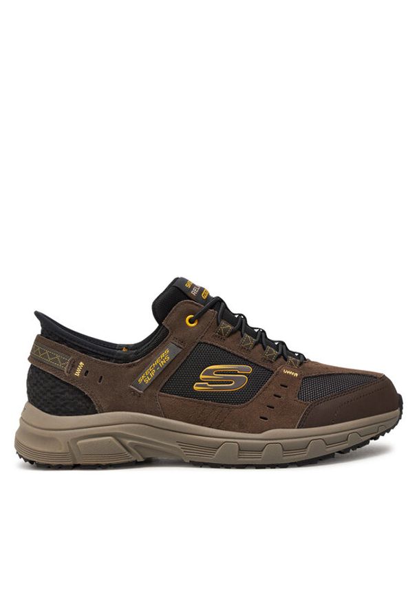 skechers - Skechers Sneakersy Oak Canyon 237450/BRBK Brązowy. Kolor: brązowy. Materiał: zamsz, skóra