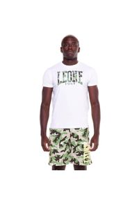 LEONE 1947 APPAREL - Męski t-shirt w kolorze Bold Color. Kolor: biały. Materiał: tkanina. Sport: fitness