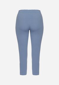 Born2be - Niebieskie Spodnie o Prostym Kroju z Gumką w Talii Filavia. Okazja: na co dzień. Kolor: niebieski. Styl: sportowy, elegancki, casual #6